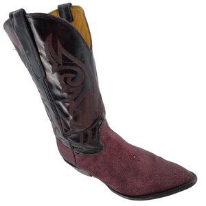 Nocona Stingray Red Mens Size 11.5D Maroon Burgundy Leather Cowboy Western Boots